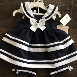 Adorable Bonnie Baby sailor dress - 18 months